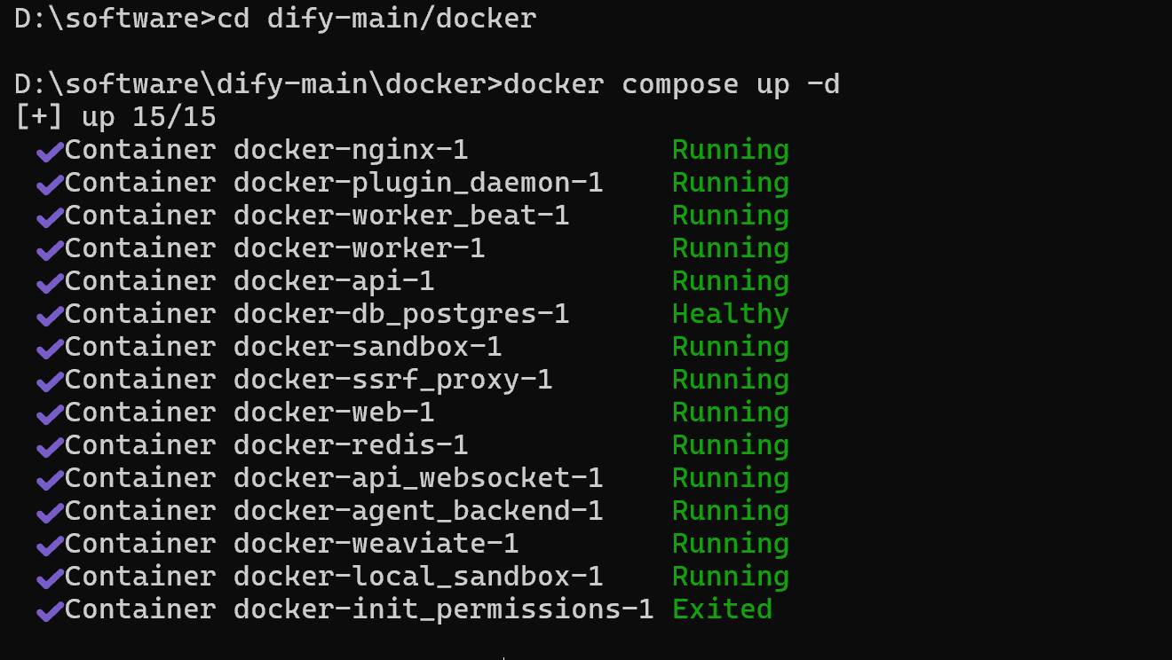 Docker Compose 启动完成